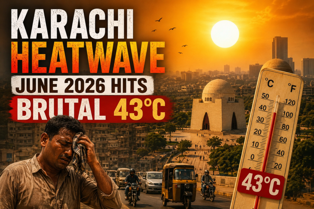 Deadly Heat Crisis: Karachi Heatwave June 2026 Hits Brutal 43°C Deadly Heat Crisis: Karachi Heatwave June 2026 Hits Brutal 43°C