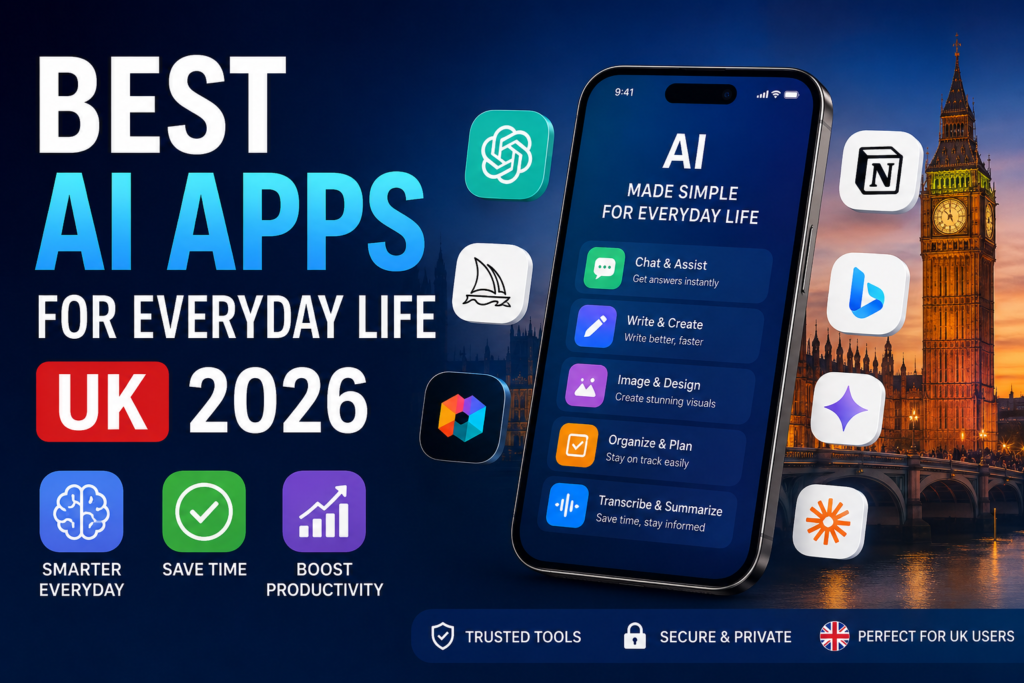 Best AI Apps for Everyday Life UK 2026 Best AI Apps for Everyday Life UK 2026